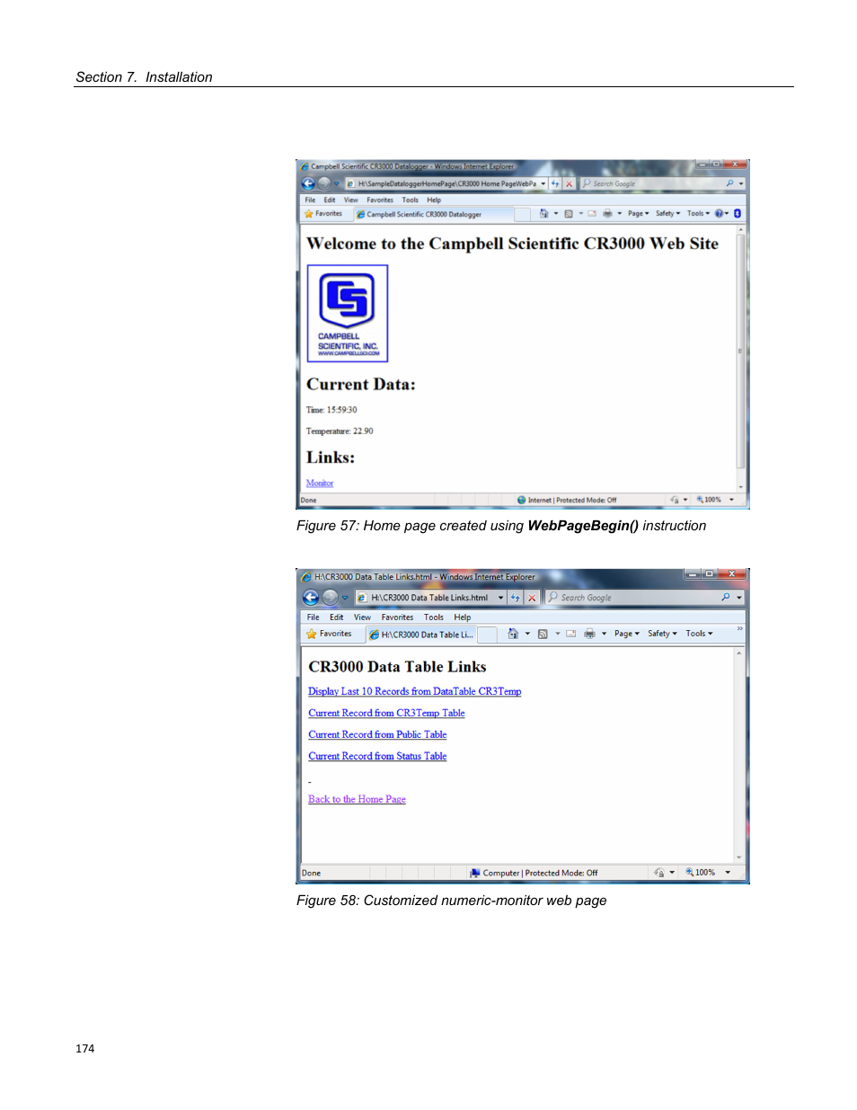 Campbell Scientific CR3000 Micrologger User Manual | Page 174 / 590