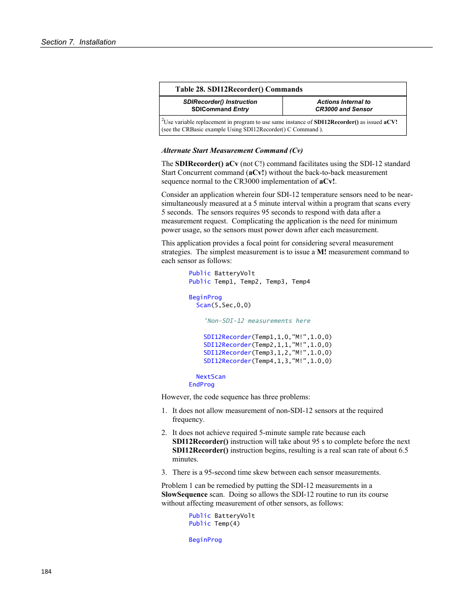 Campbell Scientific CR3000 Micrologger User Manual | Page 184 / 590