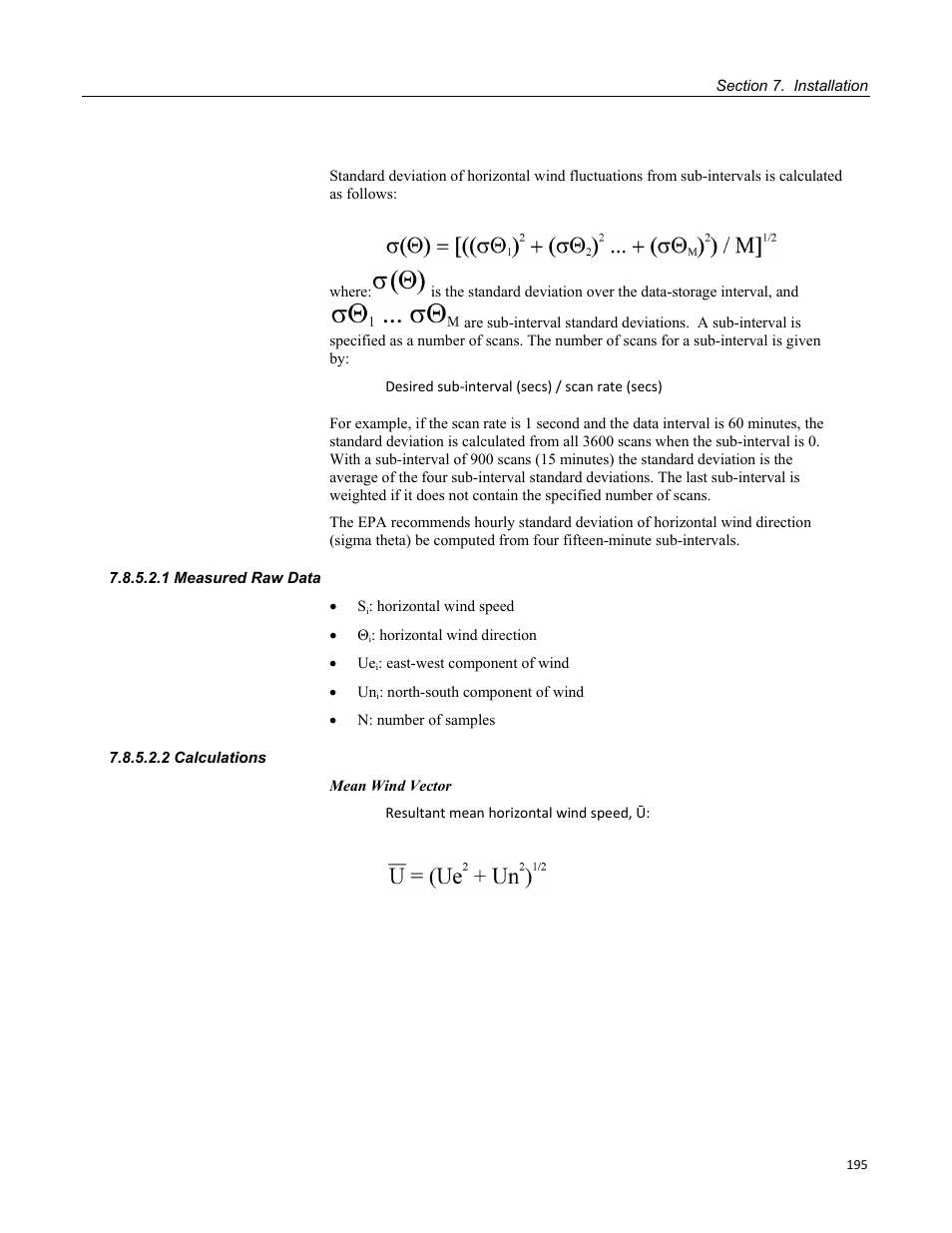 1 measured raw data, 2 calculations | Campbell Scientific CR3000 Micrologger User Manual | Page 195 / 590