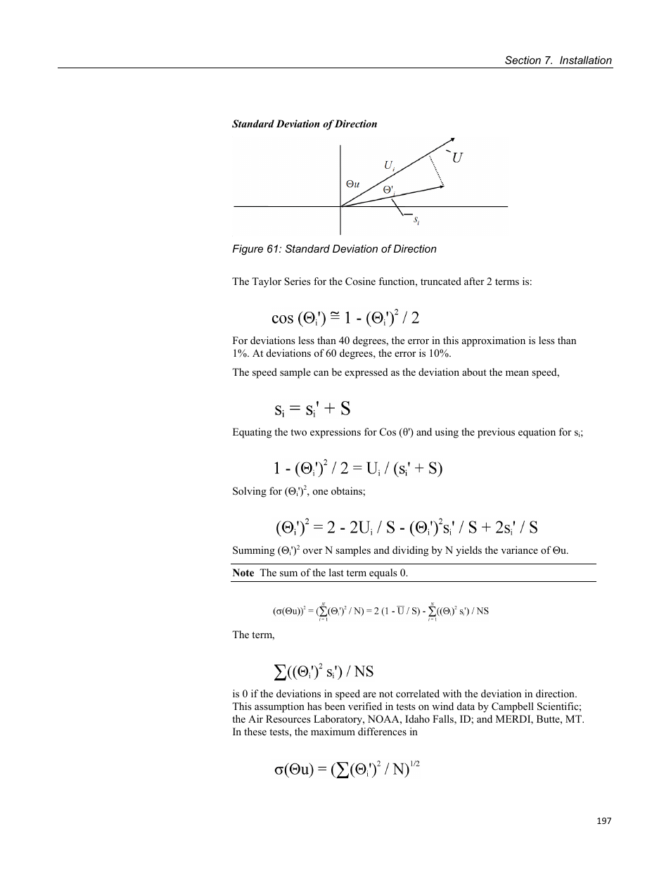 Figure 61: standard deviation of direction | Campbell Scientific CR3000 Micrologger User Manual | Page 197 / 590