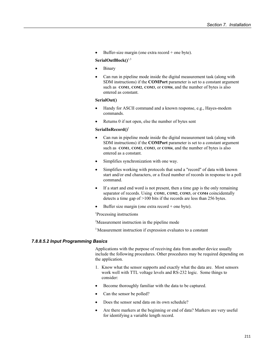 2 input programming basics | Campbell Scientific CR3000 Micrologger User Manual | Page 211 / 590