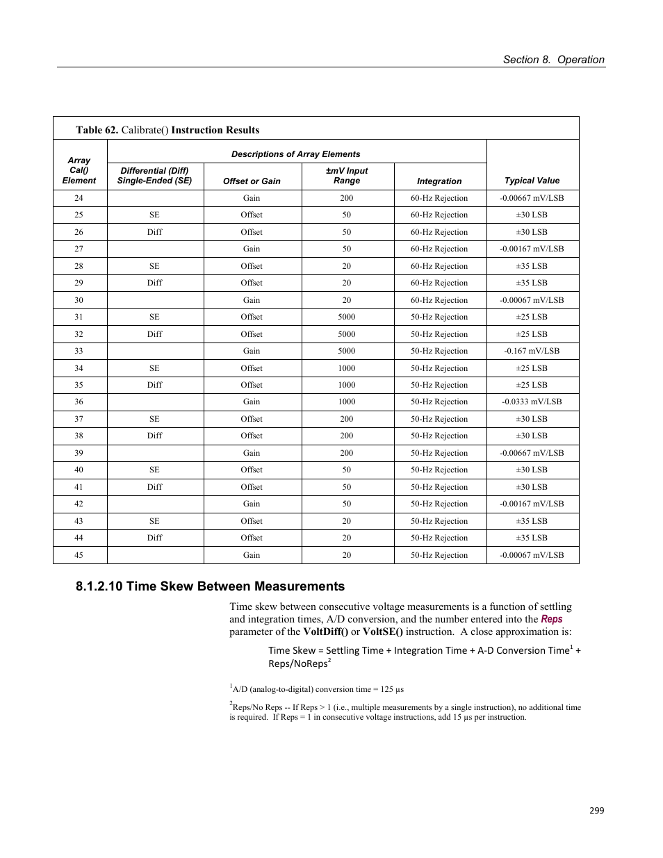 10 time skew between measurements | Campbell Scientific CR3000 Micrologger User Manual | Page 299 / 590