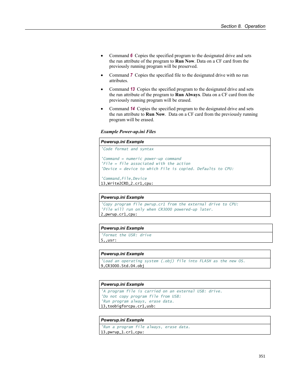 Campbell Scientific CR3000 Micrologger User Manual | Page 351 / 590