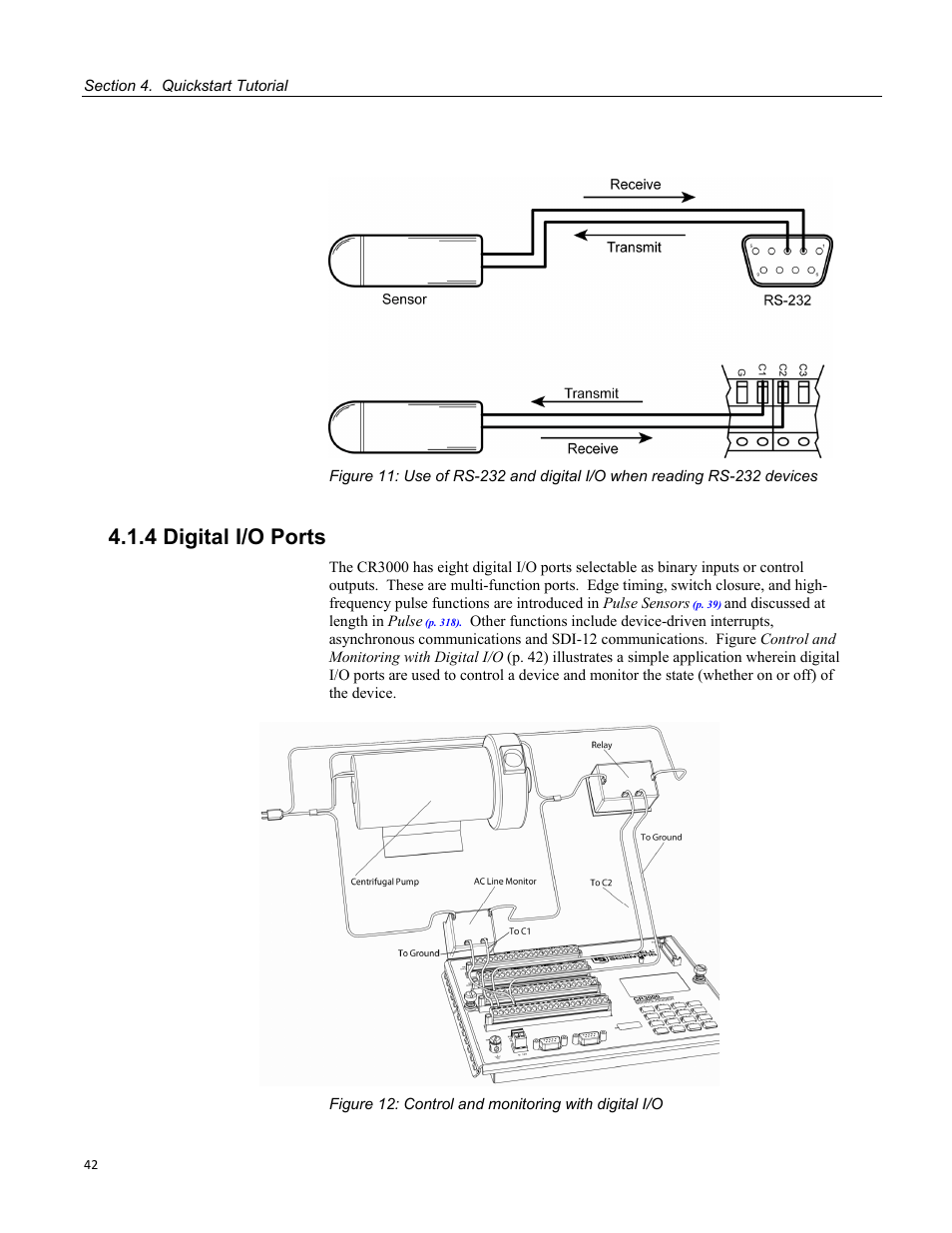 4 digital i/o ports | Campbell Scientific CR3000 Micrologger User Manual | Page 42 / 590