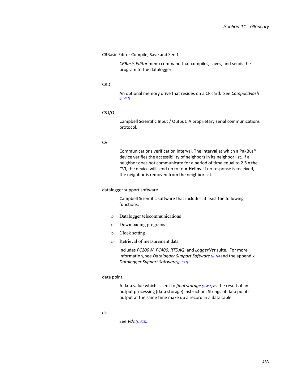 Campbell Scientific CR3000 Micrologger User Manual | Page 453 / 590