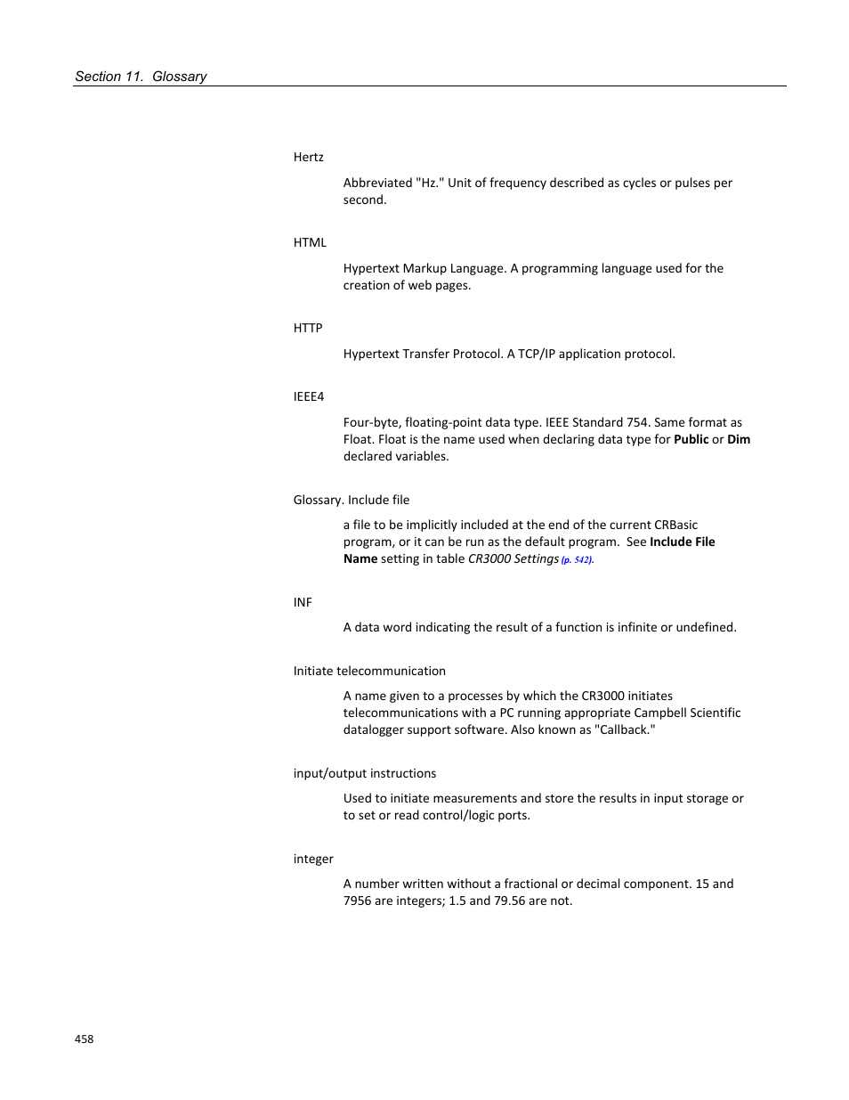 Campbell Scientific CR3000 Micrologger User Manual | Page 458 / 590