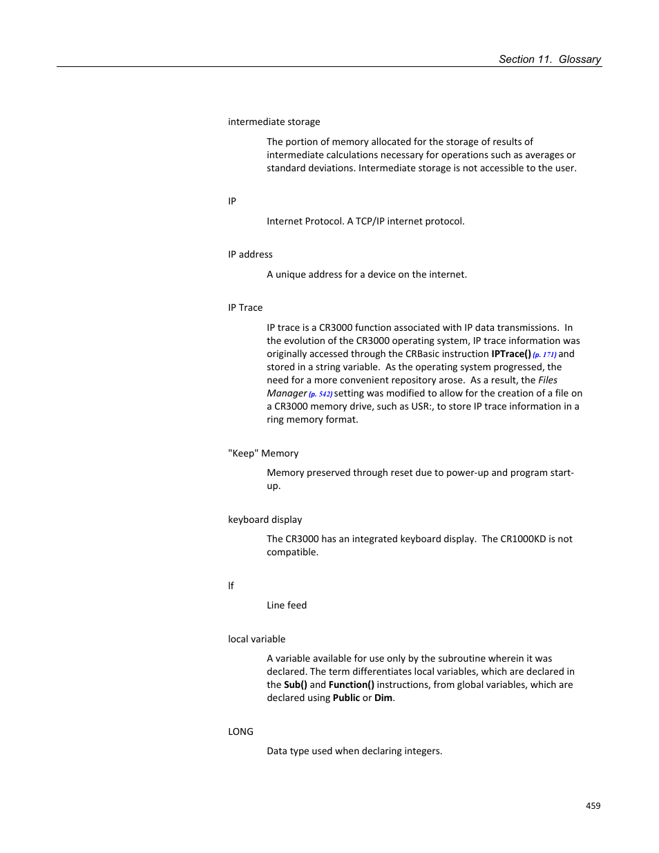 Campbell Scientific CR3000 Micrologger User Manual | Page 459 / 590