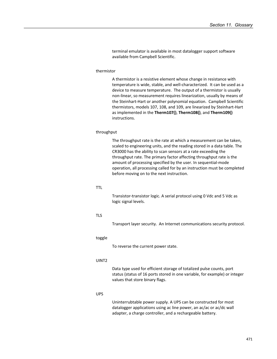 Campbell Scientific CR3000 Micrologger User Manual | Page 471 / 590