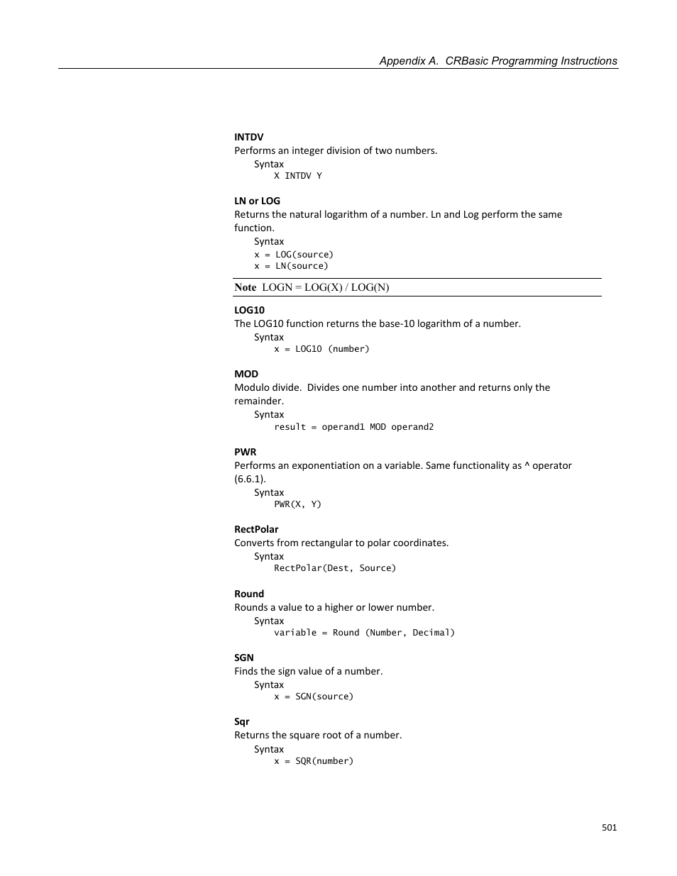Campbell Scientific CR3000 Micrologger User Manual | Page 501 / 590