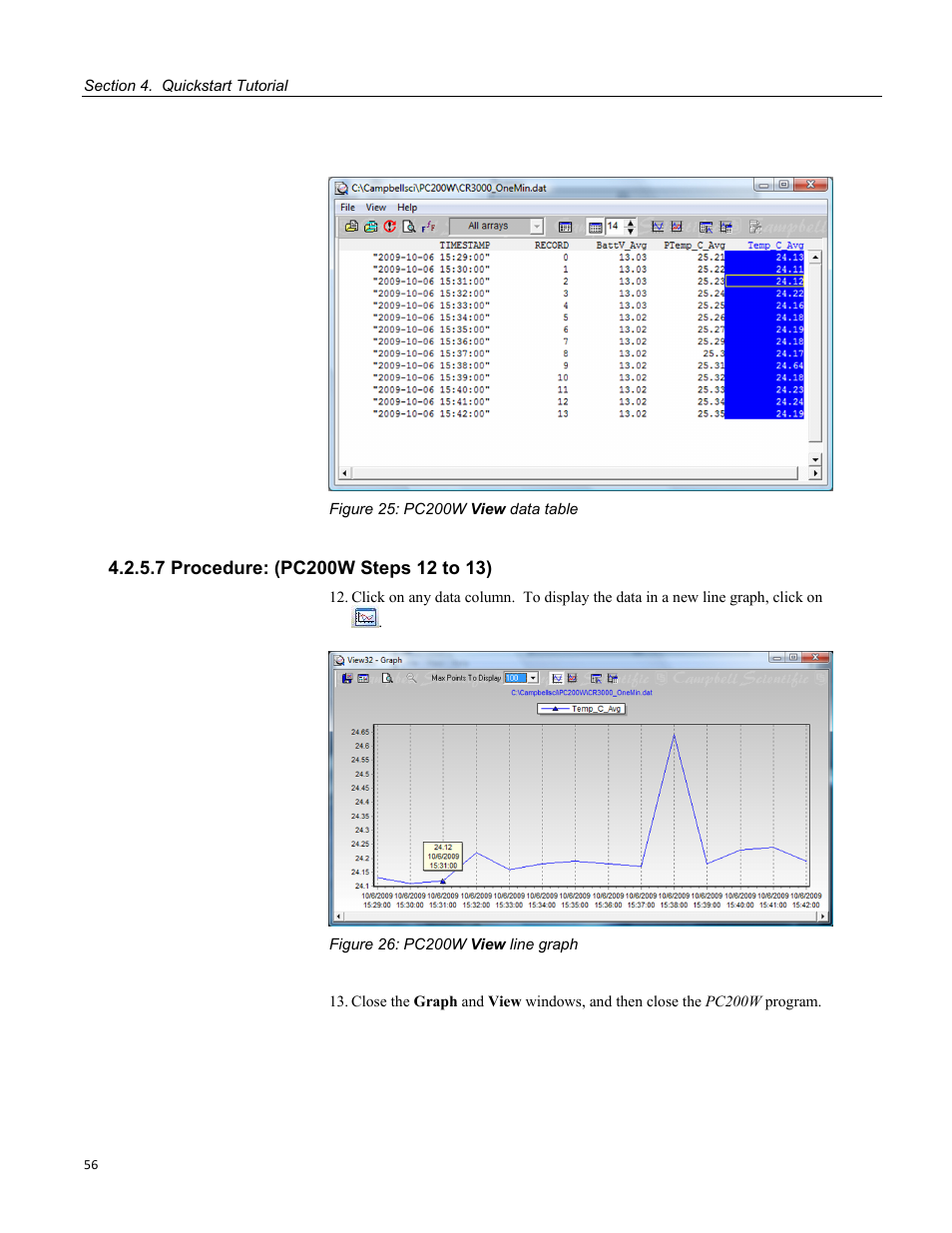7 procedure: (pc200w steps 12 to 13) | Campbell Scientific CR3000 Micrologger User Manual | Page 56 / 590