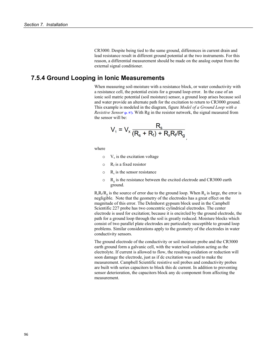 4 ground looping in ionic measurements | Campbell Scientific CR3000 Micrologger User Manual | Page 96 / 590