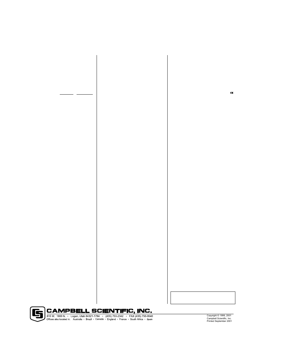 Ov7. specifications | Campbell Scientific CR510 Basic Datalogger User Manual | Page 30 / 264