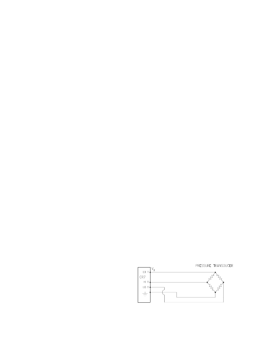 14 pressure transducer - 4 wire full bridge | Campbell Scientific CR7 Measurement and Control System User Manual | Page 78 / 186