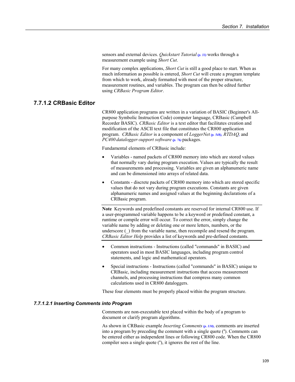 2 crbasic editor, 1 inserting comments into program, Figure 45: network planner setup | Campbell Scientific CR800 and CR850 Measurement and Control Systems User Manual | Page 109 / 566