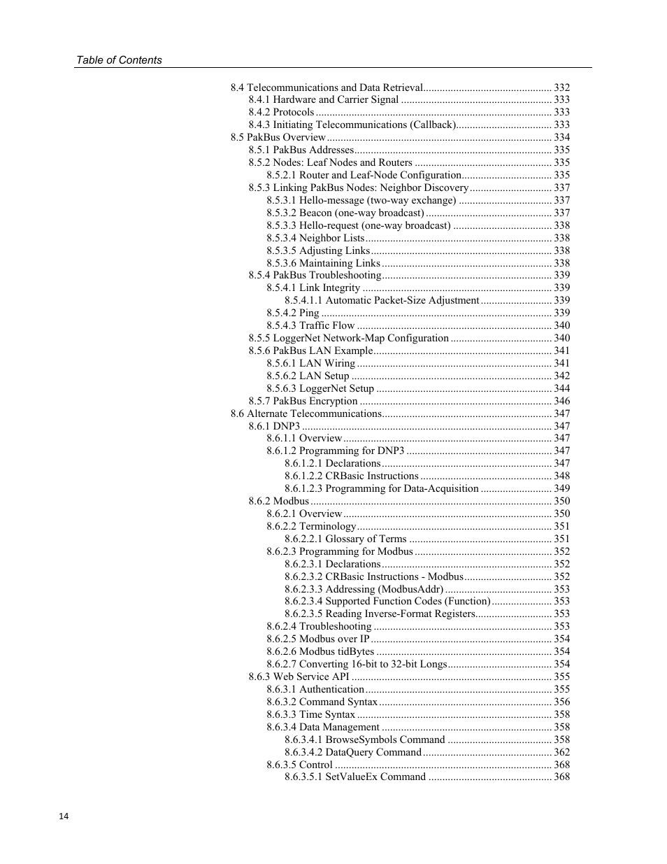 Campbell Scientific CR800 and CR850 Measurement and Control Systems User Manual | Page 14 / 566