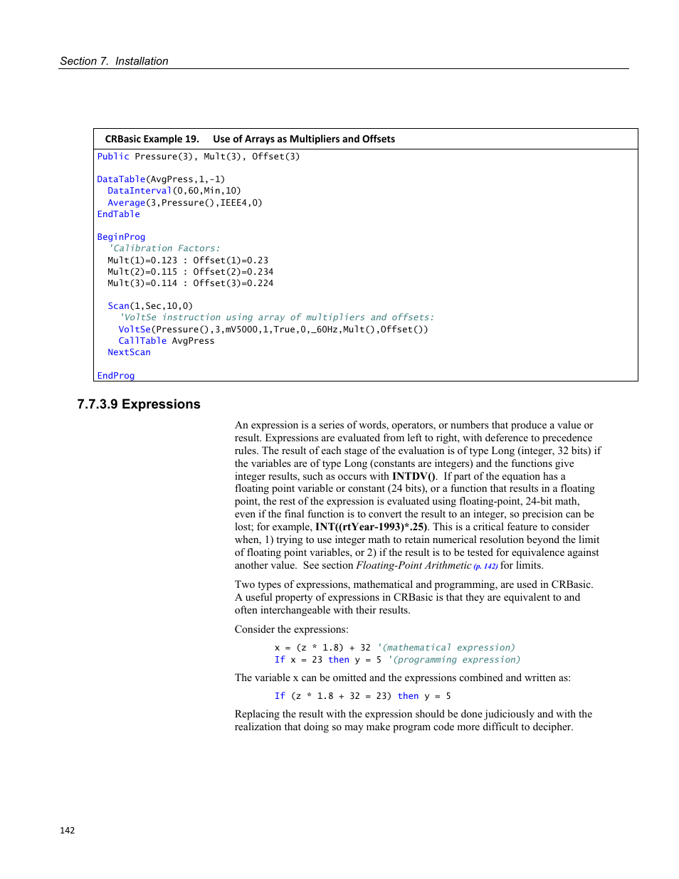 9 expressions, Table 18. rules for names | Campbell Scientific CR800 and CR850 Measurement and Control Systems User Manual | Page 142 / 566