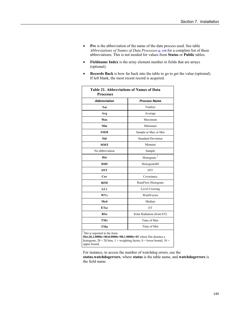 Table 20. logical expression examples | Campbell Scientific CR800 and CR850 Measurement and Control Systems User Manual | Page 149 / 566