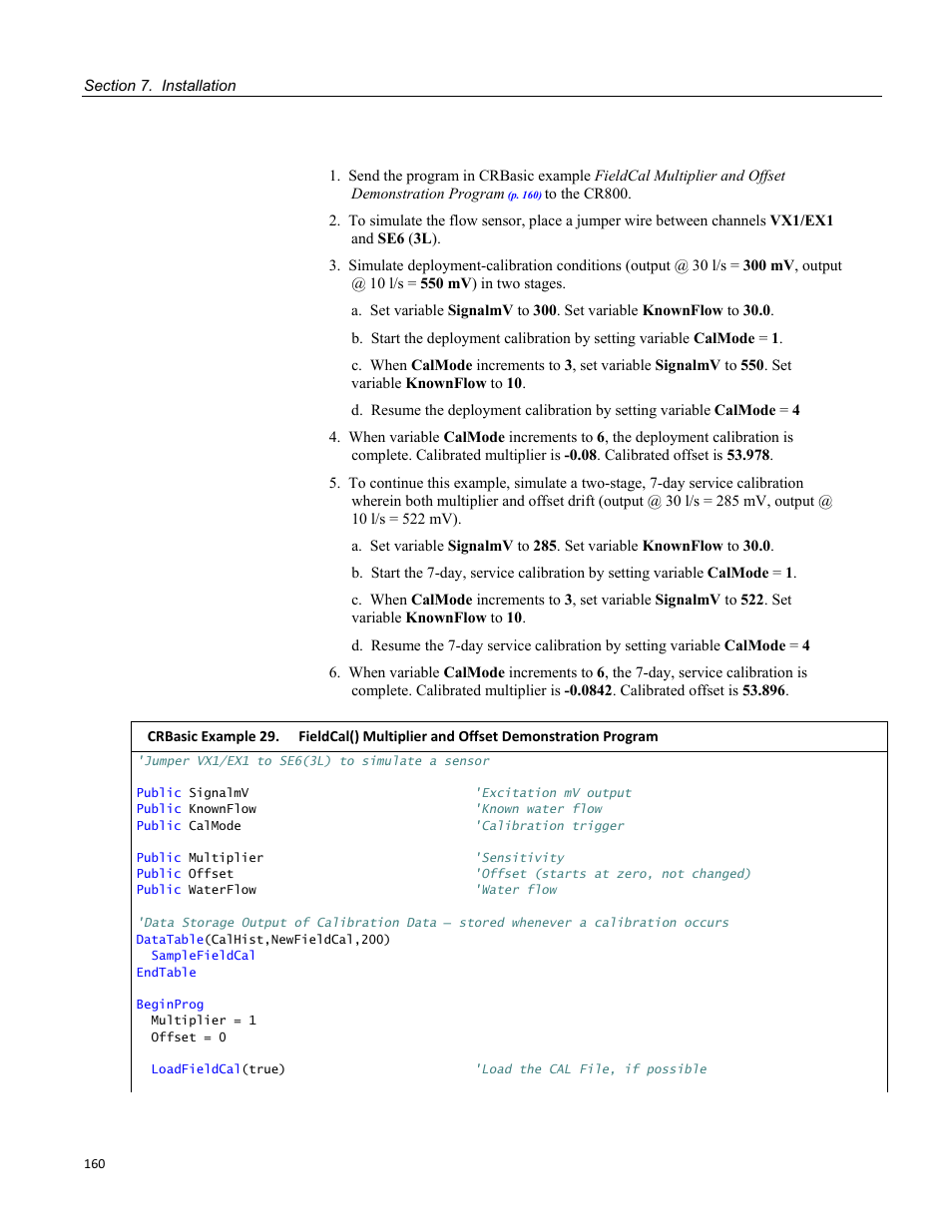 Campbell Scientific CR800 and CR850 Measurement and Control Systems User Manual | Page 160 / 566