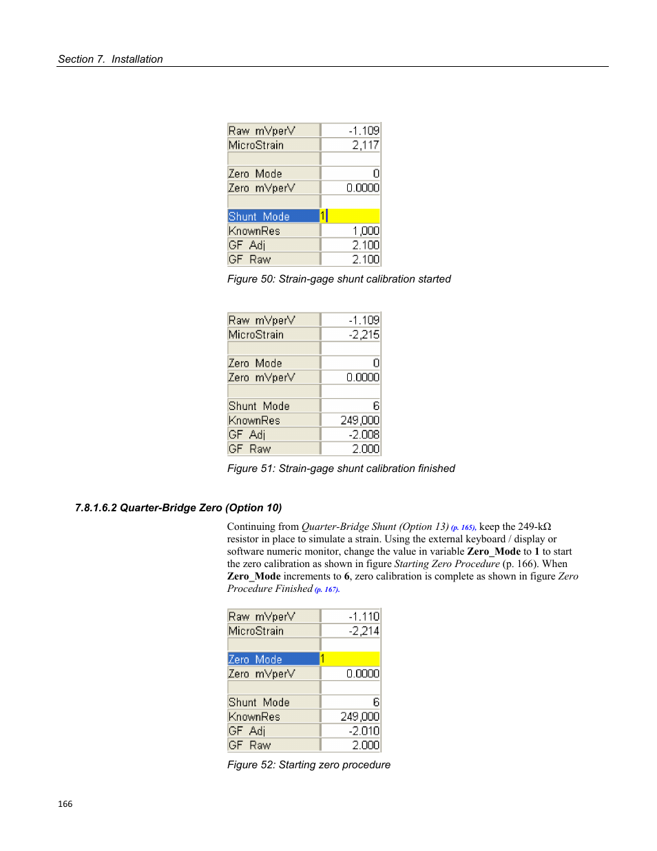 2 quarter-bridge zero (option 10) | Campbell Scientific CR800 and CR850 Measurement and Control Systems User Manual | Page 166 / 566
