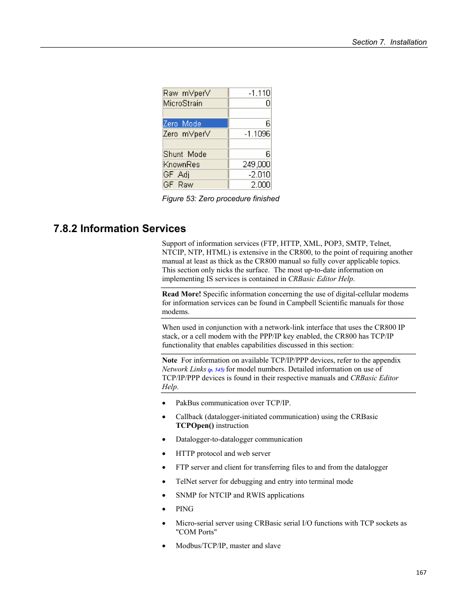 2 information services | Campbell Scientific CR800 and CR850 Measurement and Control Systems User Manual | Page 167 / 566