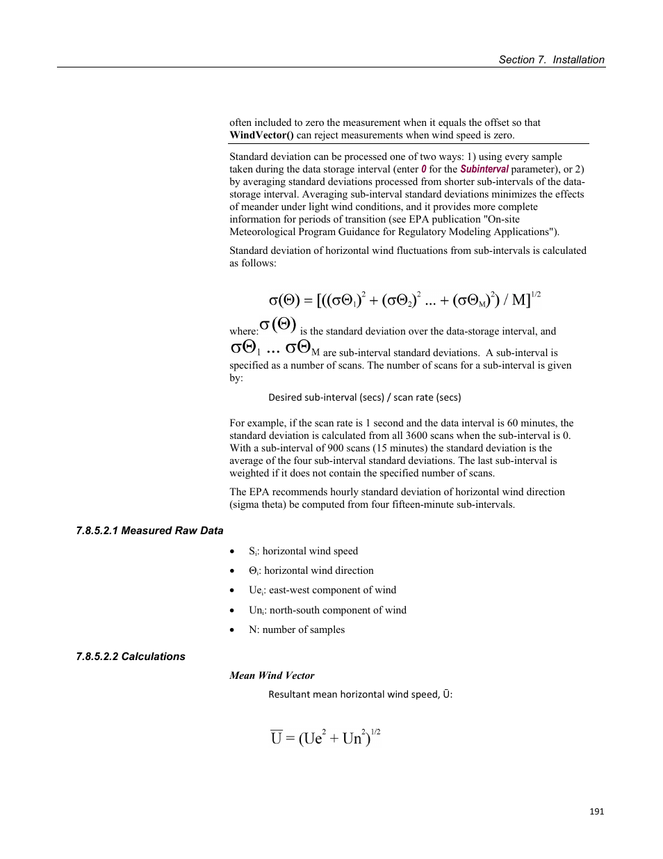 1 measured raw data, 2 calculations | Campbell Scientific CR800 and CR850 Measurement and Control Systems User Manual | Page 191 / 566