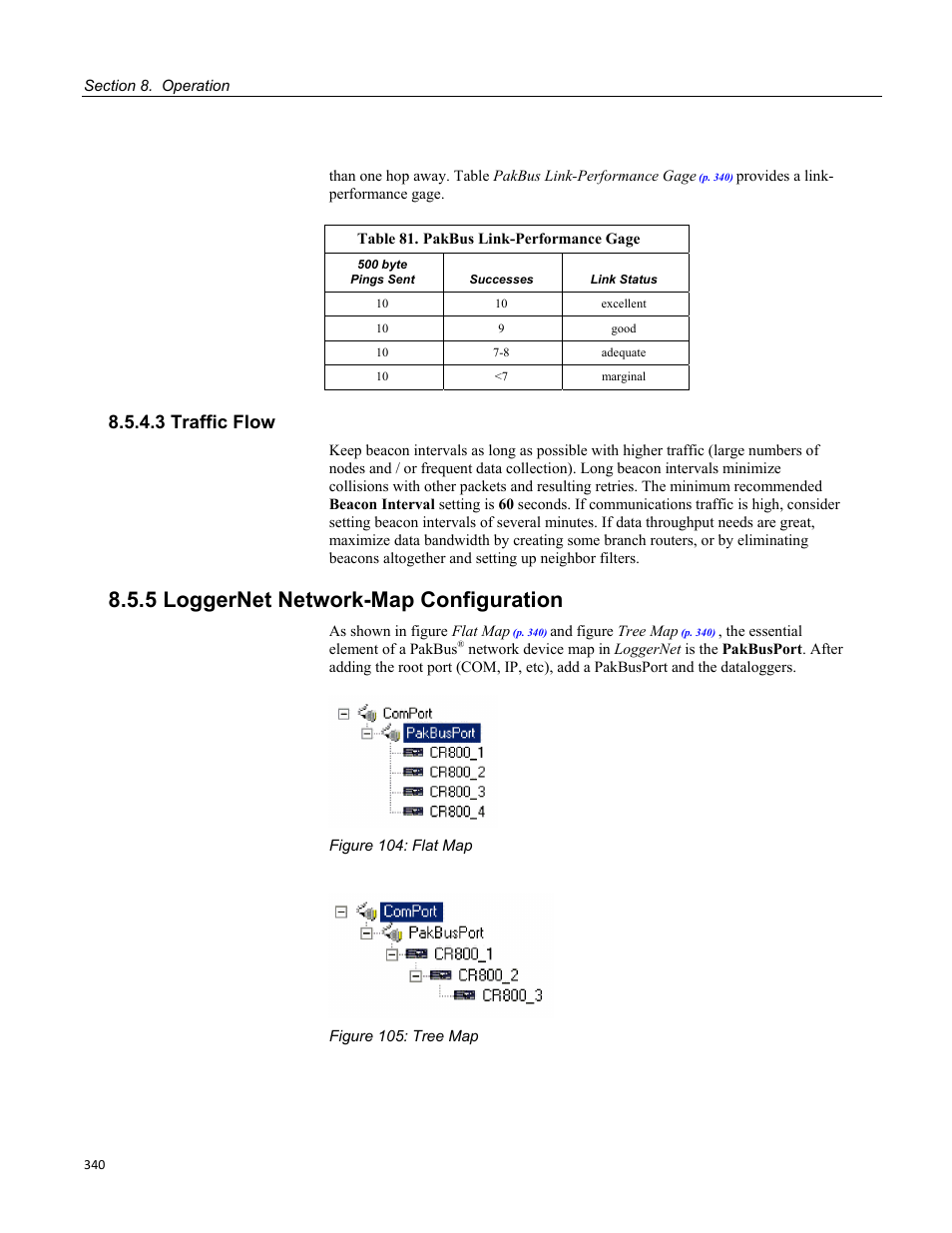 3 traffic flow, 5 loggernet network-map configuration | Campbell Scientific CR800 and CR850 Measurement and Control Systems User Manual | Page 340 / 566