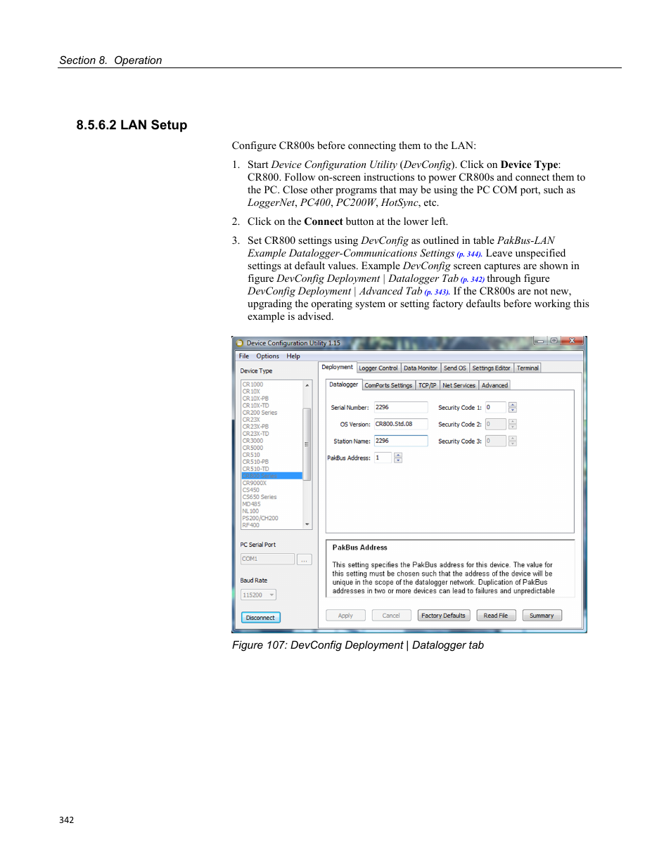 2 lan setup | Campbell Scientific CR800 and CR850 Measurement and Control Systems User Manual | Page 342 / 566