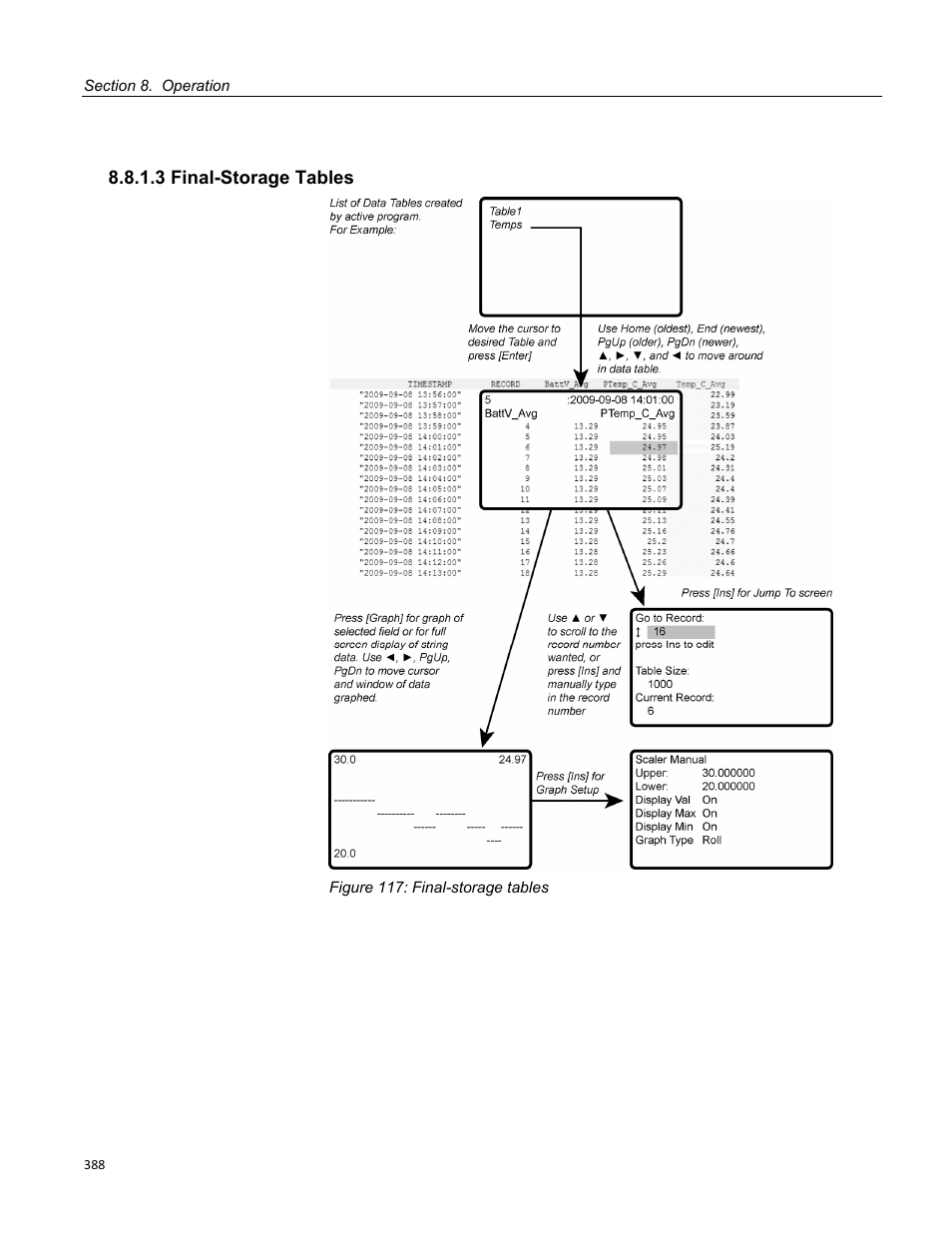 3 final-storage tables | Campbell Scientific CR800 and CR850 Measurement and Control Systems User Manual | Page 388 / 566