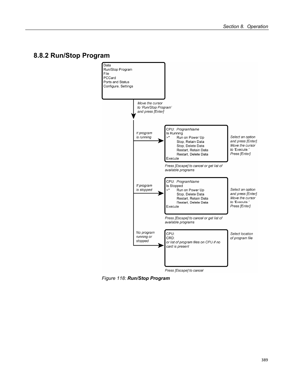 2 run/stop program | Campbell Scientific CR800 and CR850 Measurement and Control Systems User Manual | Page 389 / 566