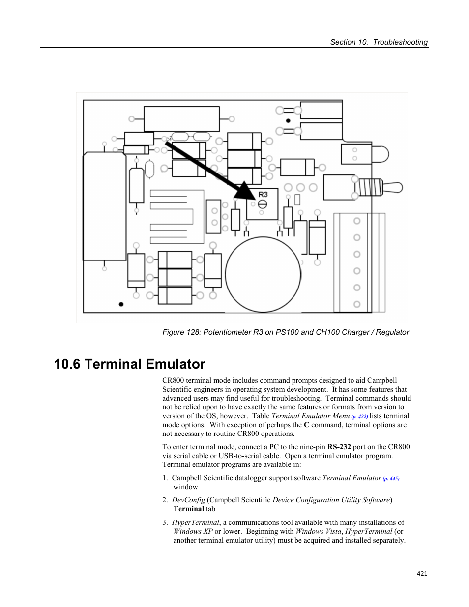 6 terminal emulator, Table 107. math expressions and crbasic results, Crbasic example 67. using nan in expressions | Campbell Scientific CR800 and CR850 Measurement and Control Systems User Manual | Page 421 / 566