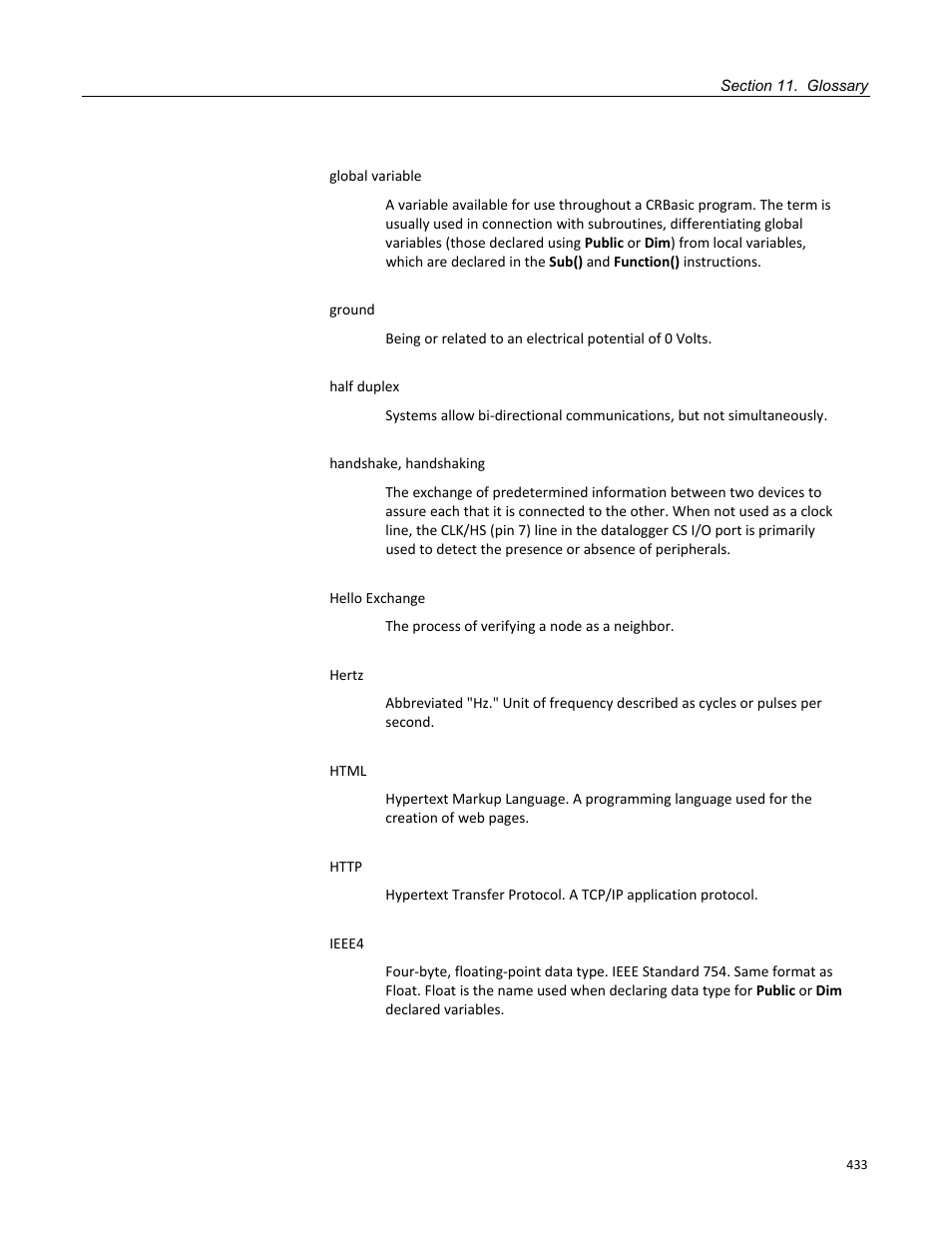 Campbell Scientific CR800 and CR850 Measurement and Control Systems User Manual | Page 433 / 566