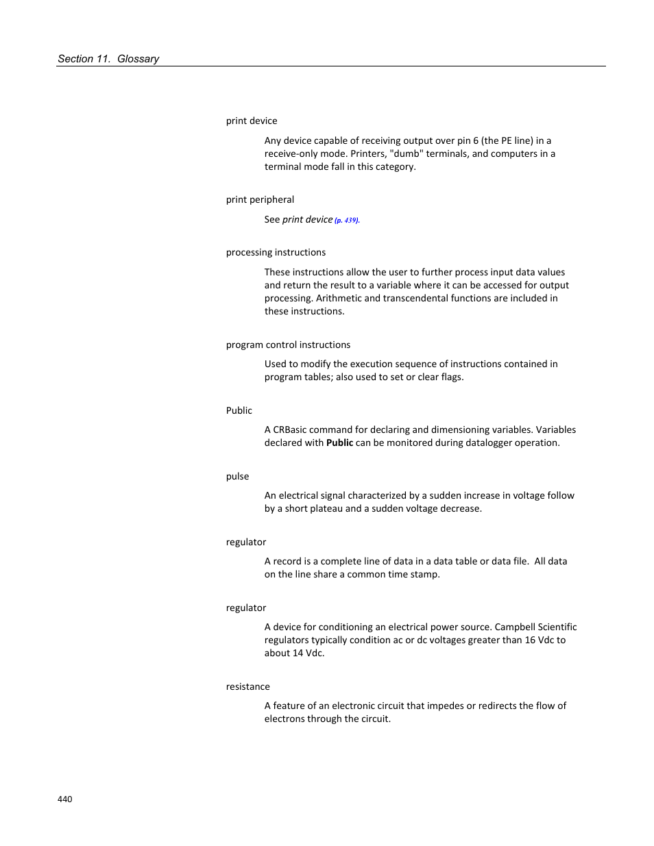 Campbell Scientific CR800 and CR850 Measurement and Control Systems User Manual | Page 440 / 566