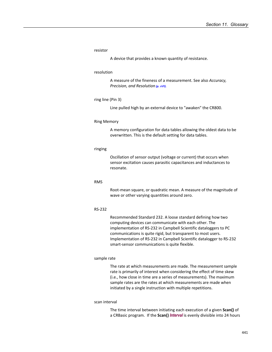 Campbell Scientific CR800 and CR850 Measurement and Control Systems User Manual | Page 441 / 566