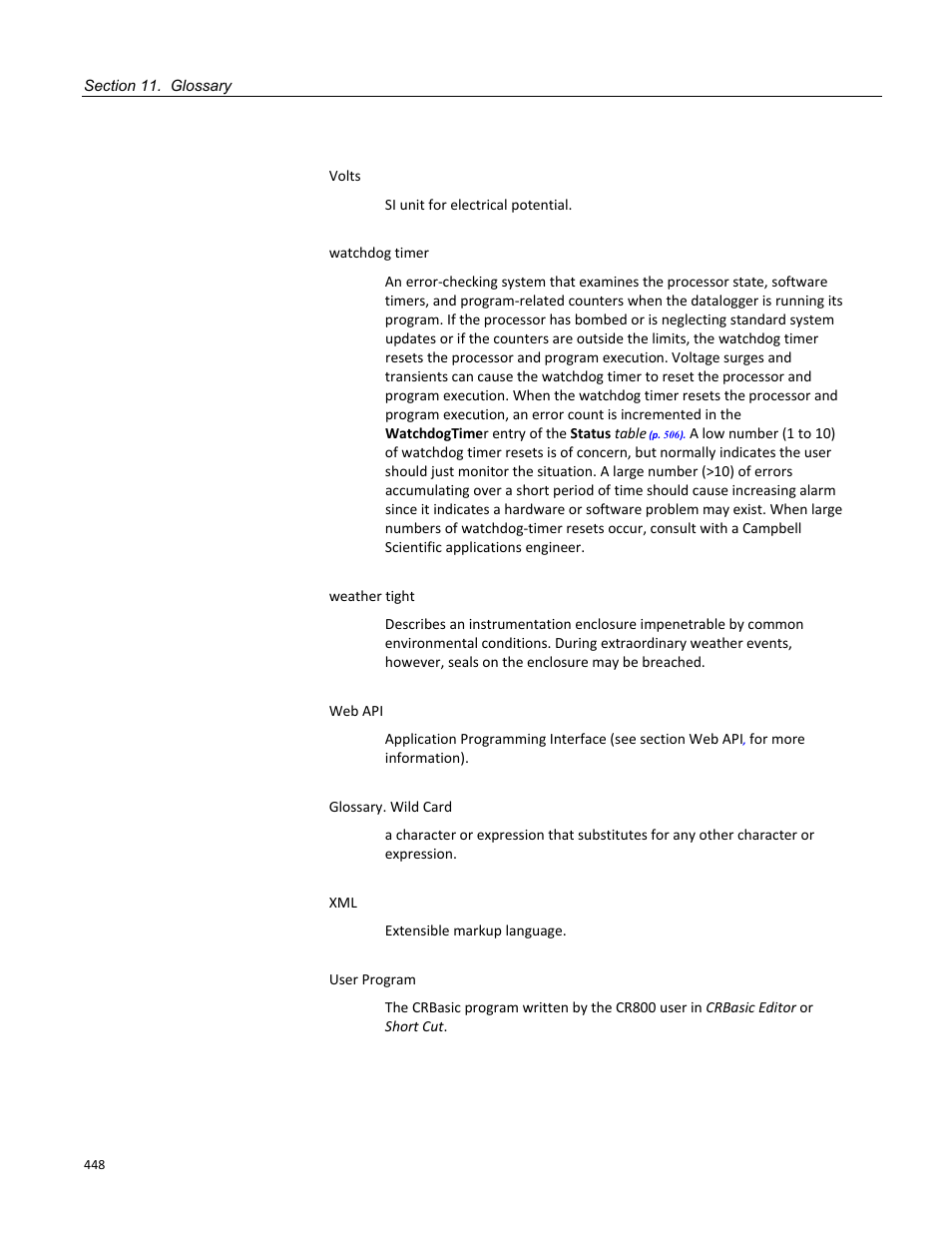 Campbell Scientific CR800 and CR850 Measurement and Control Systems User Manual | Page 448 / 566