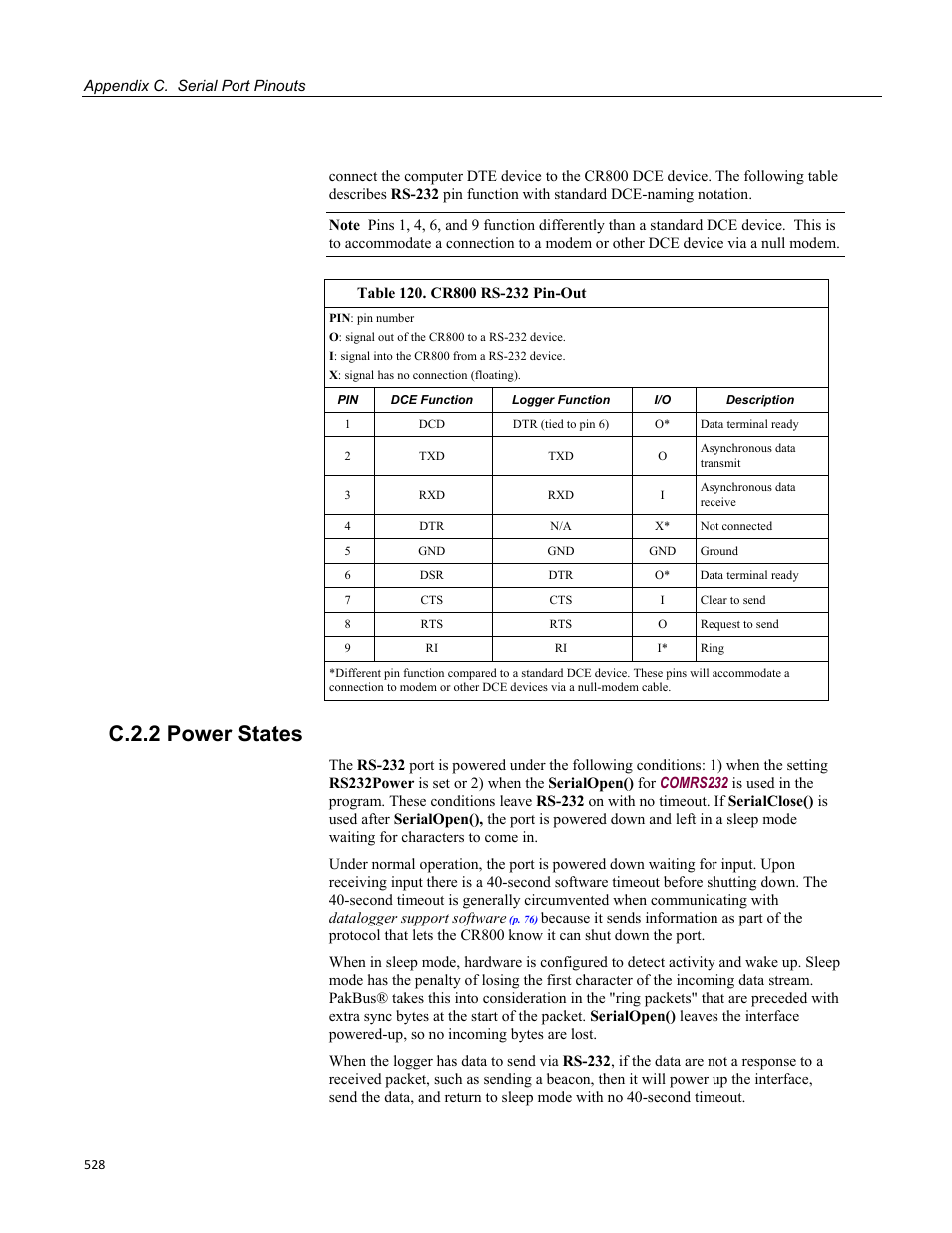 C.2.2 power states | Campbell Scientific CR800 and CR850 Measurement and Control Systems User Manual | Page 528 / 566