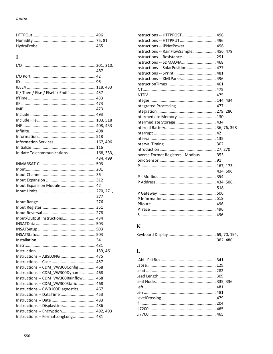 Campbell Scientific CR800 and CR850 Measurement and Control Systems User Manual | Page 556 / 566