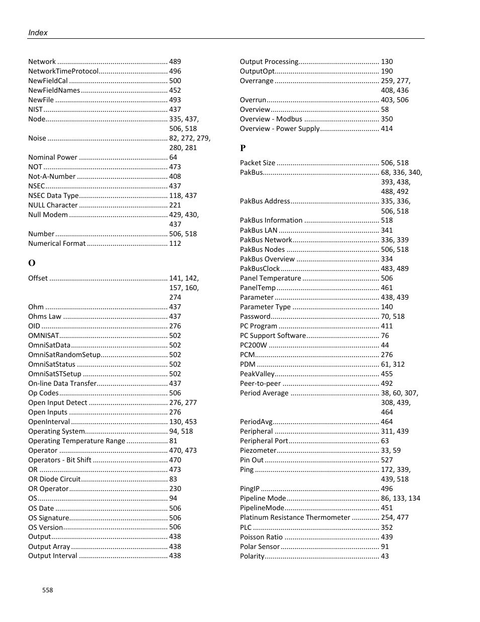 Campbell Scientific CR800 and CR850 Measurement and Control Systems User Manual | Page 558 / 566