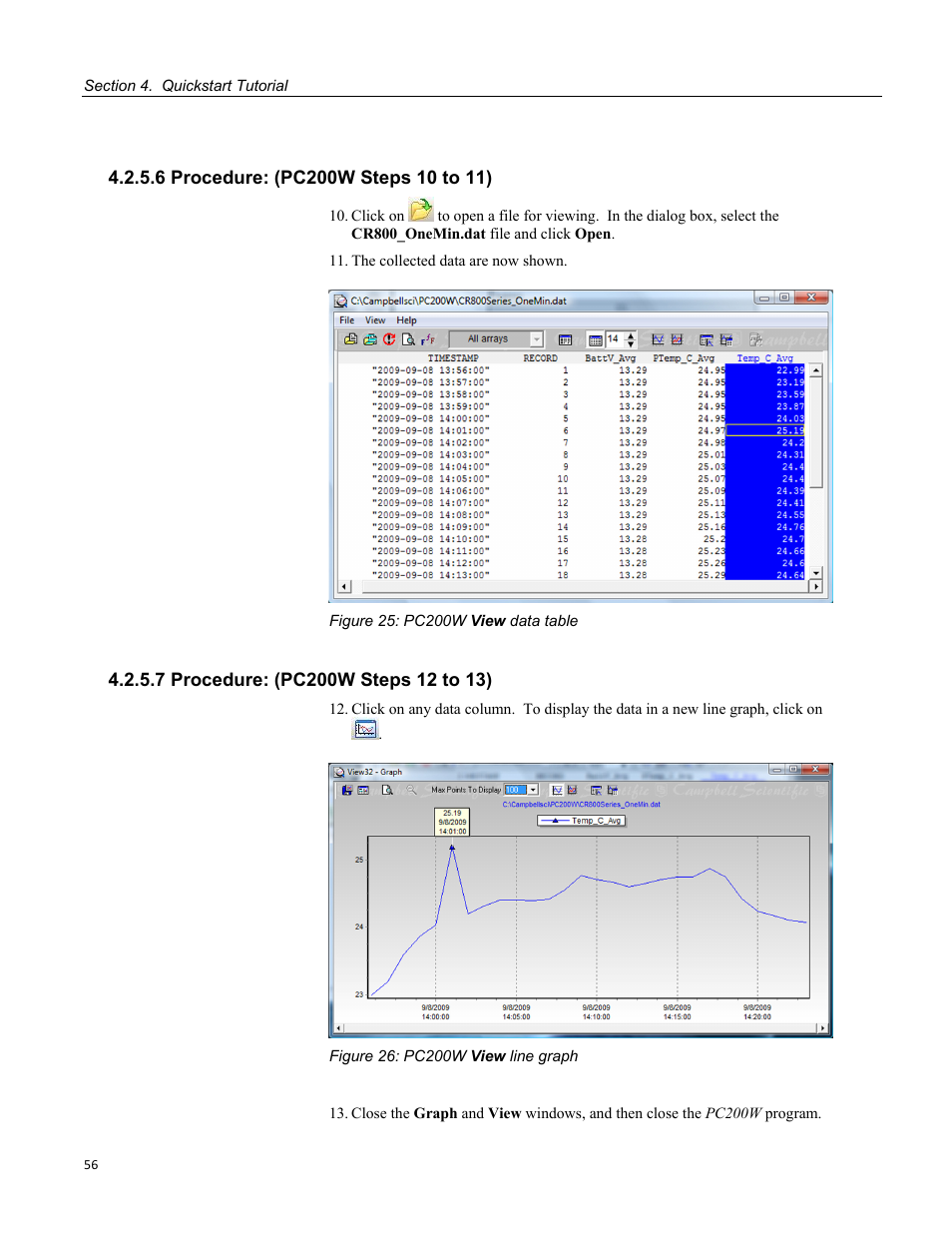 6 procedure: (pc200w steps 10 to 11), 7 procedure: (pc200w steps 12 to 13) | Campbell Scientific CR800 and CR850 Measurement and Control Systems User Manual | Page 56 / 566