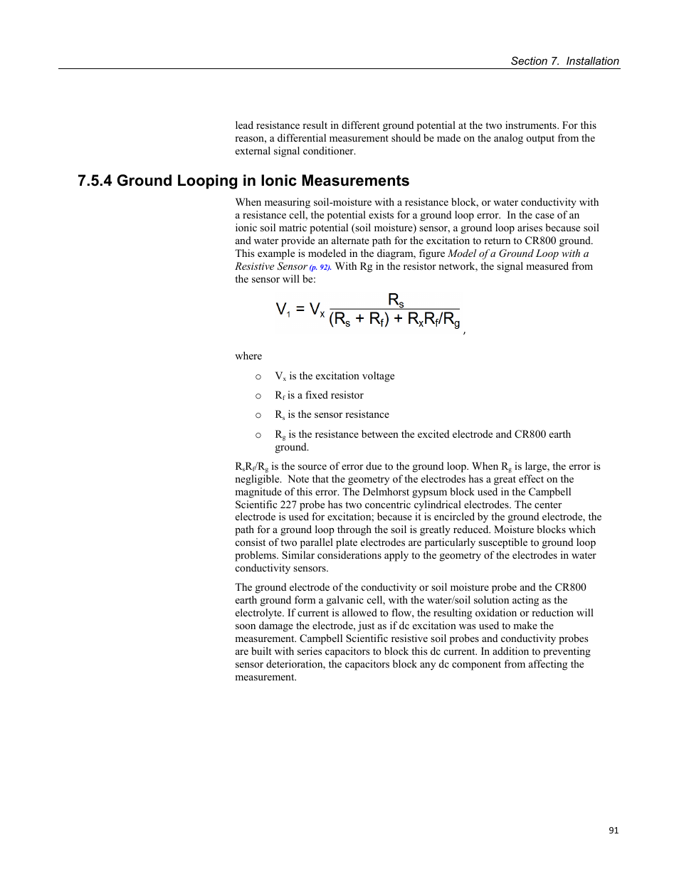 4 ground looping in ionic measurements, Figure 32: lightning-protection scheme | Campbell Scientific CR800 and CR850 Measurement and Control Systems User Manual | Page 91 / 566