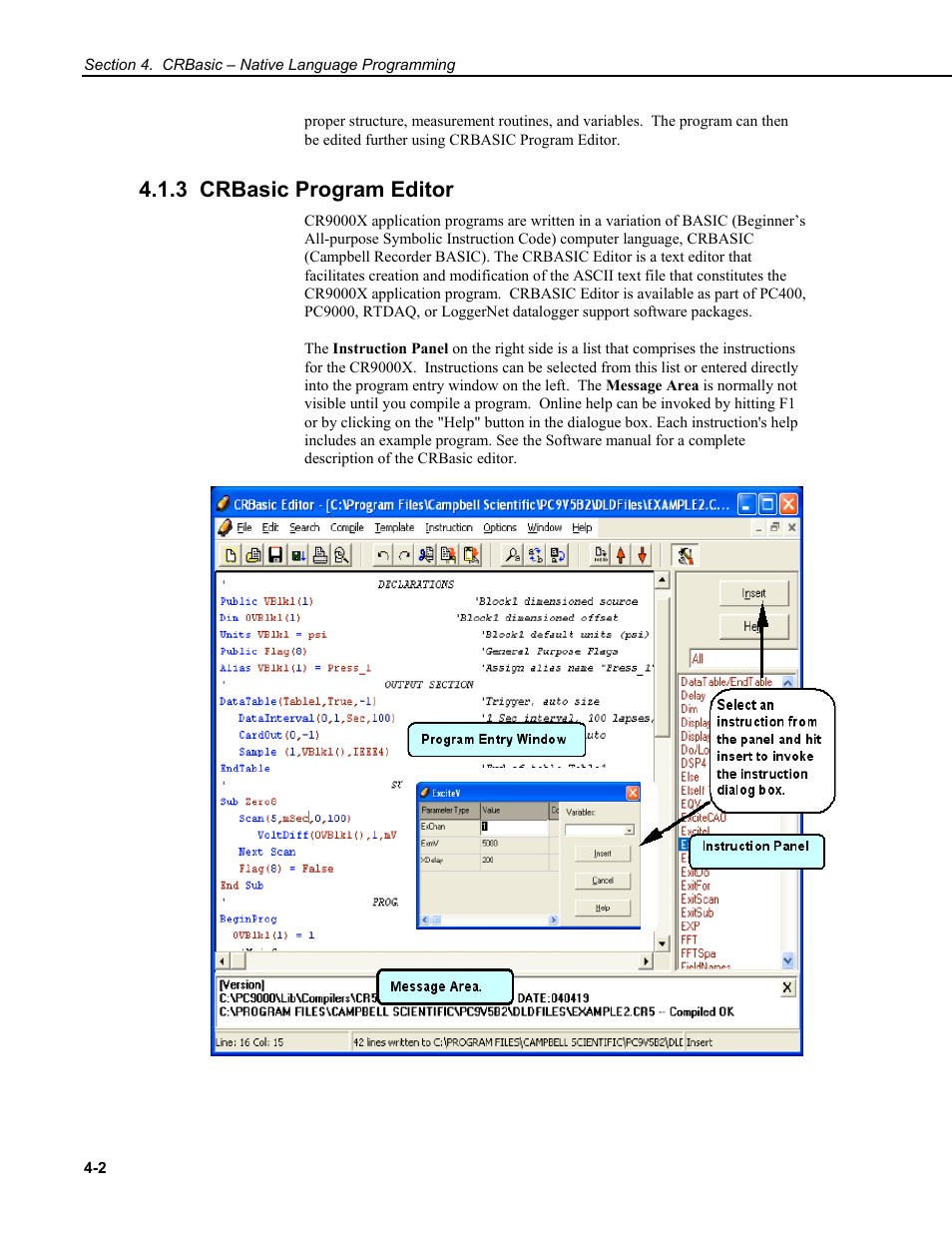 3 crbasic program editor | Campbell Scientific CR9000X Measurement and Control System User Manual | Page 130 / 442