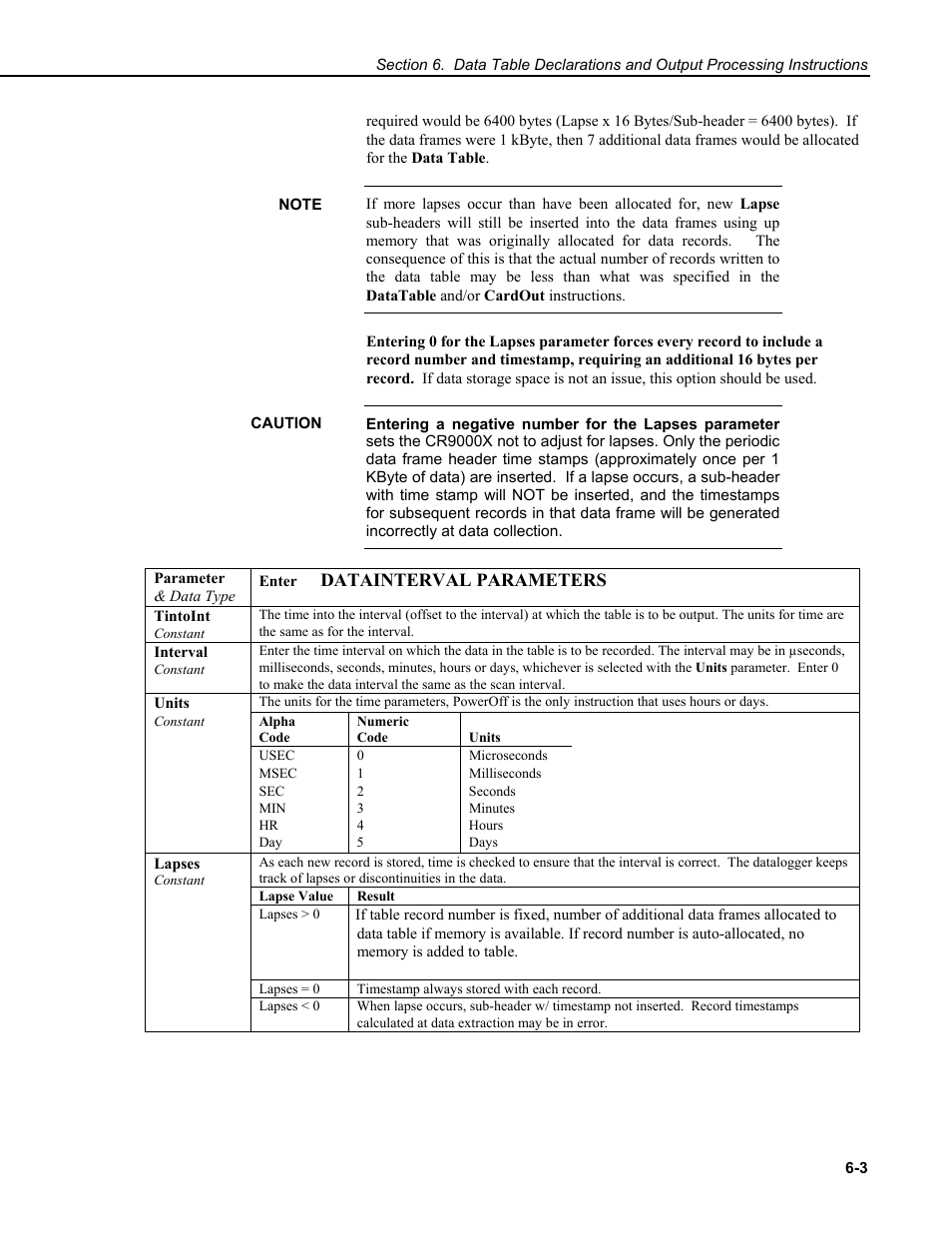 Lapse value, Result | Campbell Scientific CR9000X Measurement and Control System User Manual | Page 187 / 442