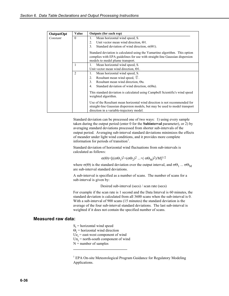 Measured raw data | Campbell Scientific CR9000X Measurement and Control System User Manual | Page 220 / 442