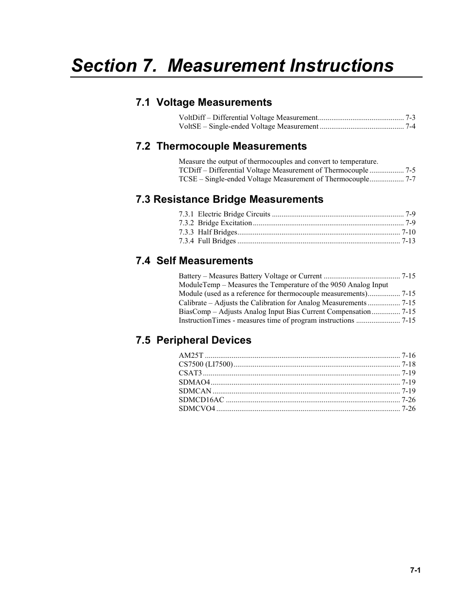 Section 7. measurement instructions | Campbell Scientific CR9000X Measurement and Control System User Manual | Page 225 / 442