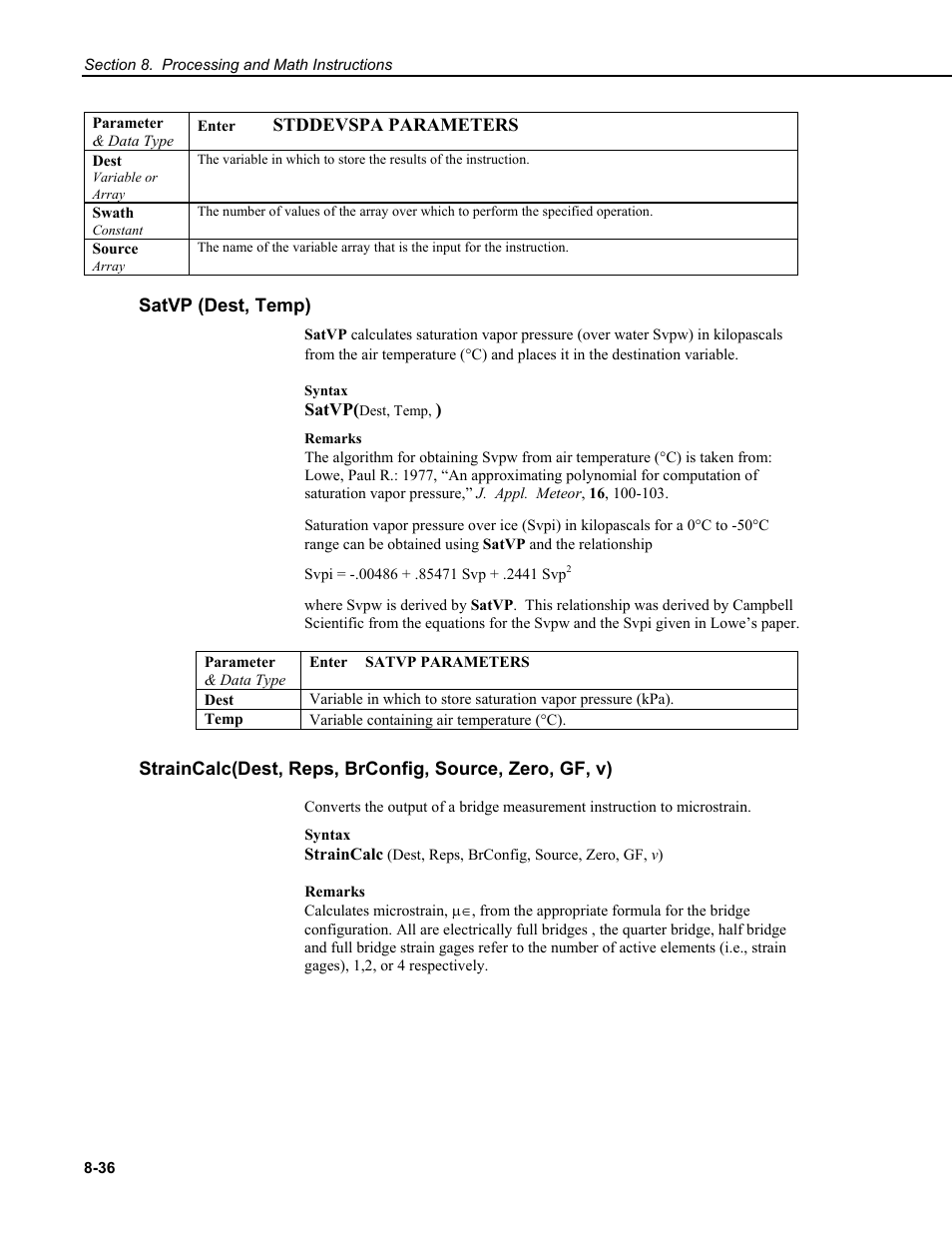 Satvp (dest, temp), Syntax | Campbell Scientific CR9000X Measurement and Control System User Manual | Page 322 / 442