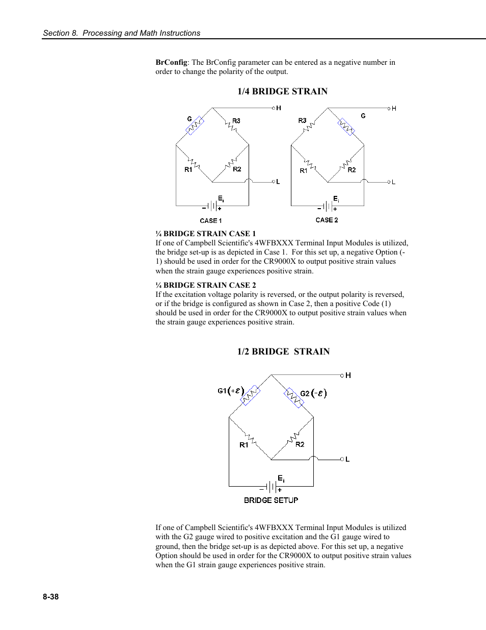 Bridge strain case 2 | Campbell Scientific CR9000X Measurement and Control System User Manual | Page 324 / 442