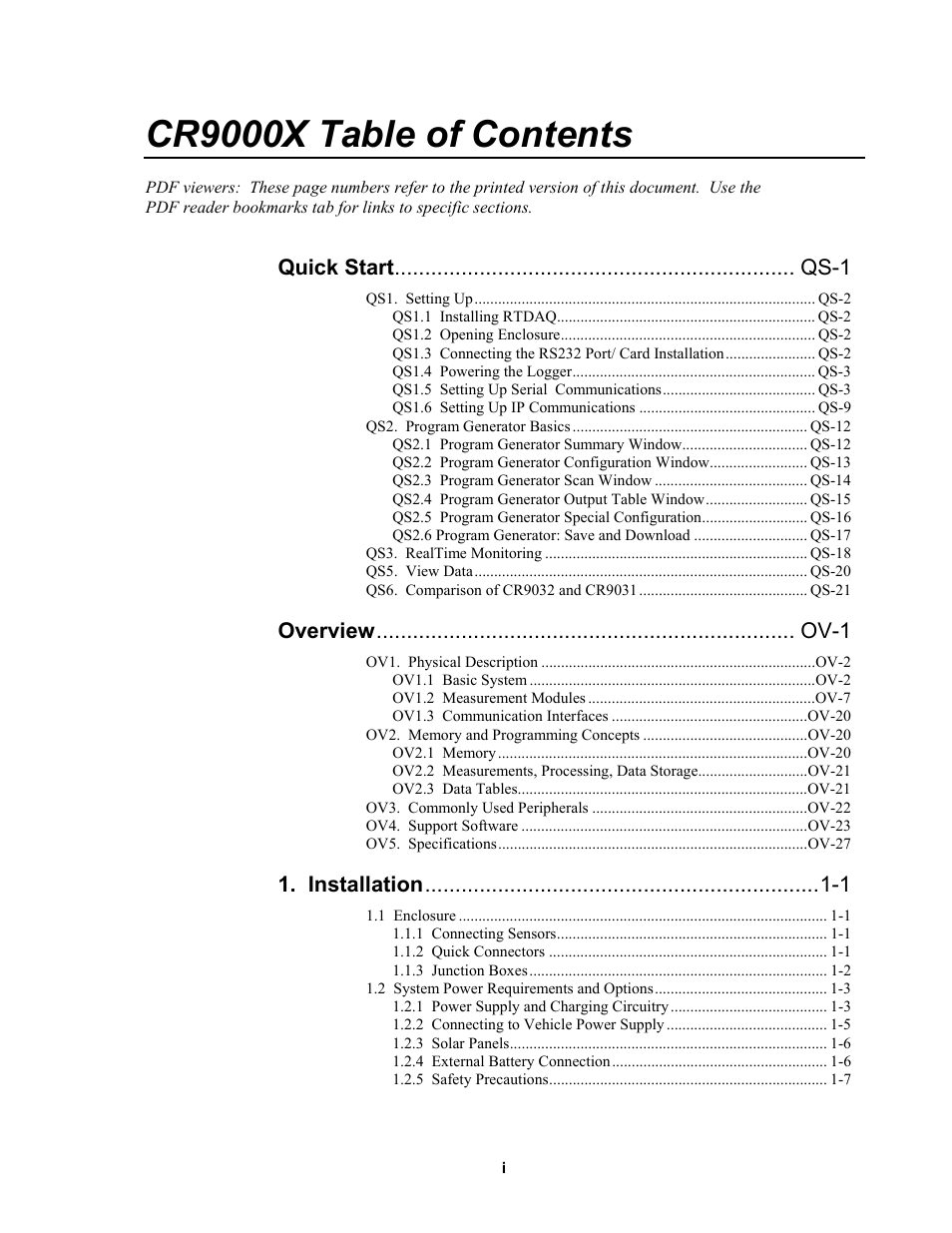 Campbell Scientific CR9000X Measurement and Control System User Manual | Page 5 / 442