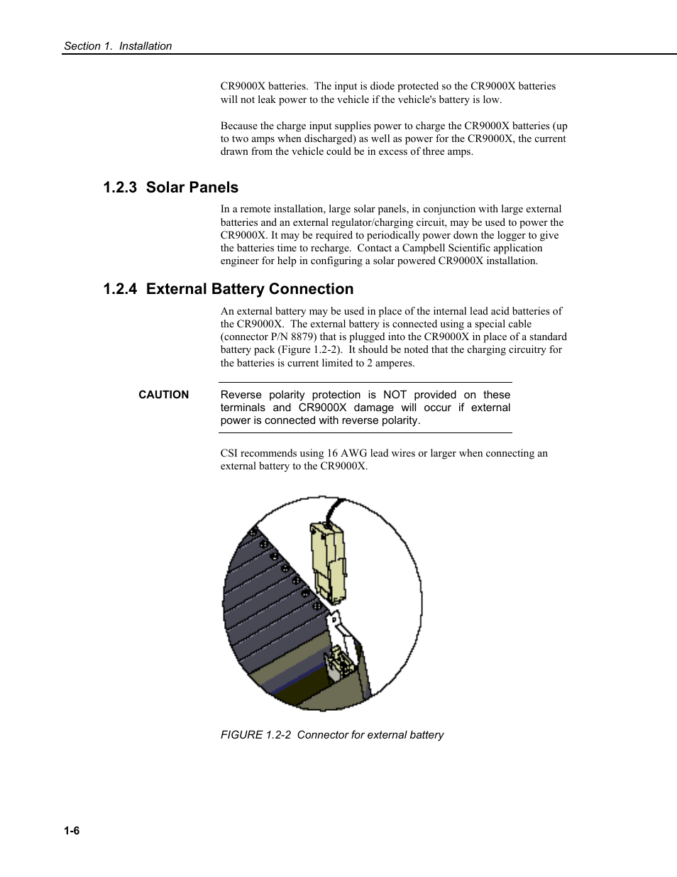 3 solar panels, 4 external battery connection | Campbell Scientific CR9000X Measurement and Control System User Manual | Page 68 / 442