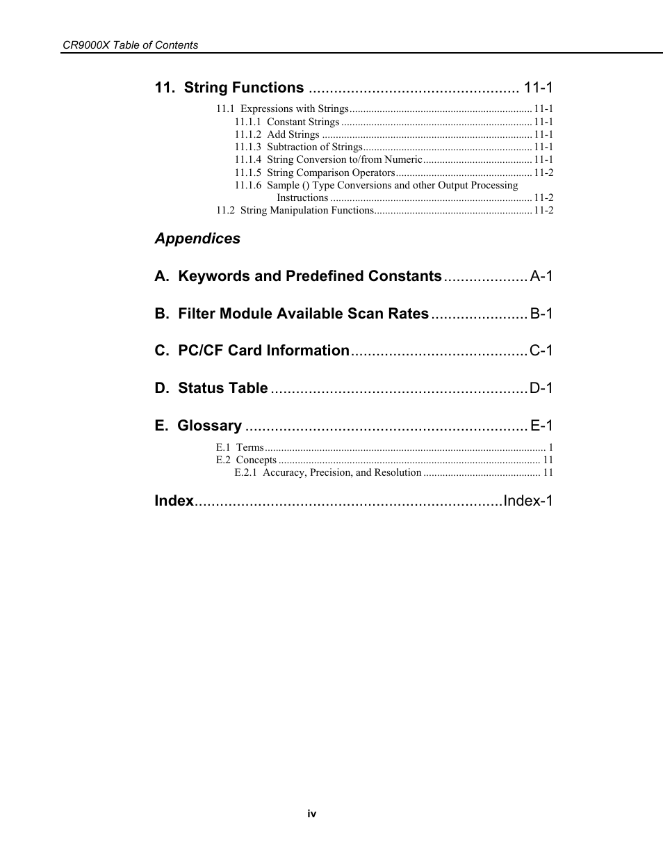 Campbell Scientific CR9000X Measurement and Control System User Manual | Page 8 / 442