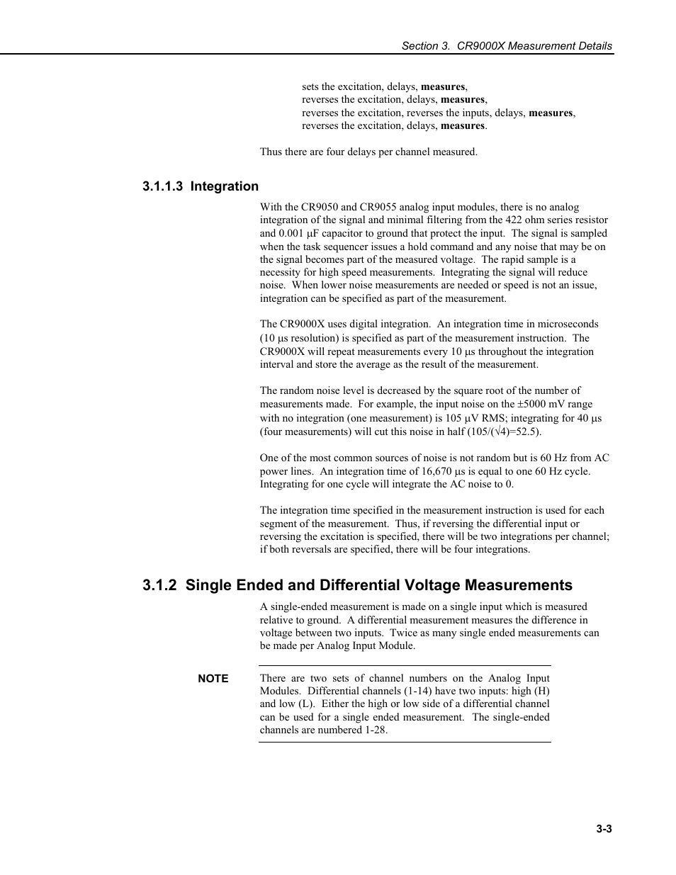 3 integration | Campbell Scientific CR9000X Measurement and Control System User Manual | Page 91 / 442