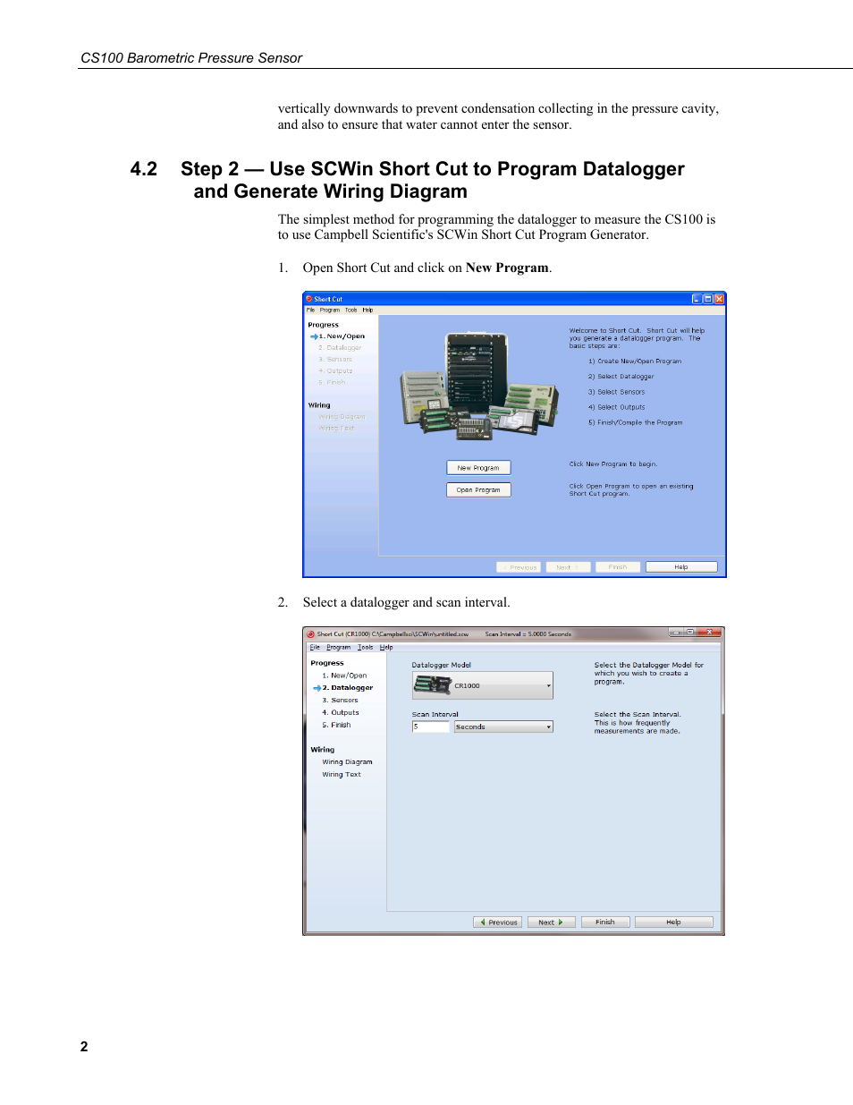 Generate wiring diagram | Campbell Scientific CS100 Barometric Pressure Sensor User Manual | Page 8 / 24